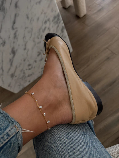 Chansuttpearls Summer Bracelet/Anklet 18k Gold Plated Stainless Steel Water Resistant 6-9" Long 0