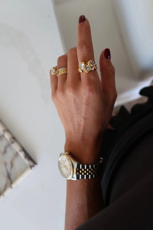 Chansuttpearls Lola Ring Water Resistant 18k Gold Plated Stainless Steel 0