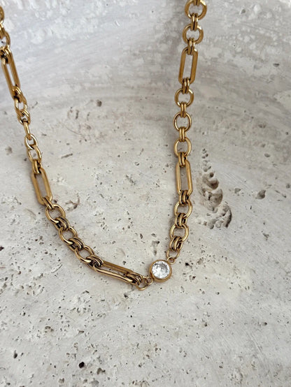 Chansutt Pearls The Melissa Necklace Water Resistant 18k Plated Stainless Steel