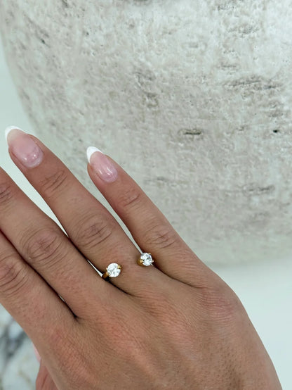 Chansuttpearls Valentina Ring Water Resistant Adjustable 18K Gold Plated Stainless Steel 0