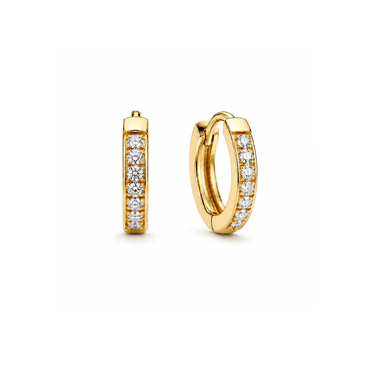 Ellie Vail Waterproof Gold-Plated Stainless-Steel Tinsley Huggie Hoop Earrings