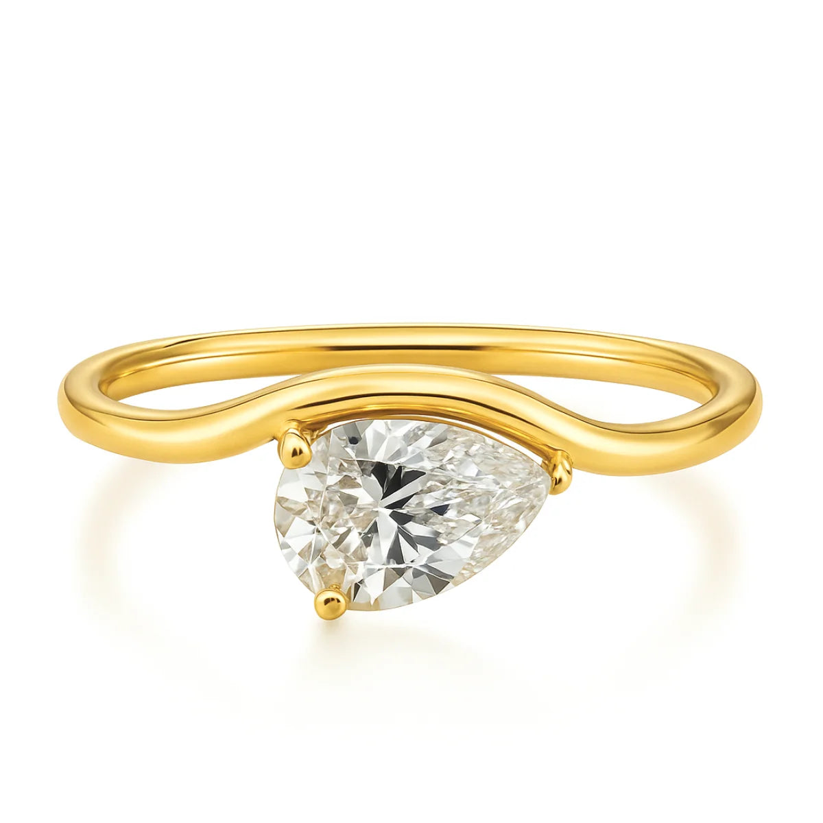 167 Ellie Vial Waterproof Gold-Plated Stainless-Steel Asha Ring