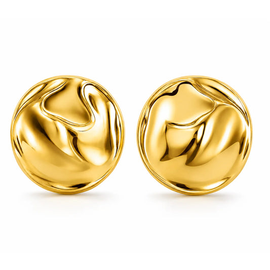 37 Ellie Vail Waterproof Gold-Plated Stainless-Steel Callan Irregular Disc Earring