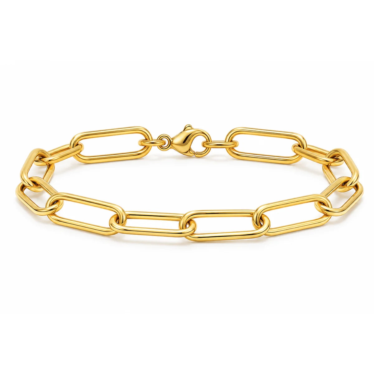 Ellie Vail Waterproof Gold-Plated Stainless-Steel Carla Paper Clip Bracelet