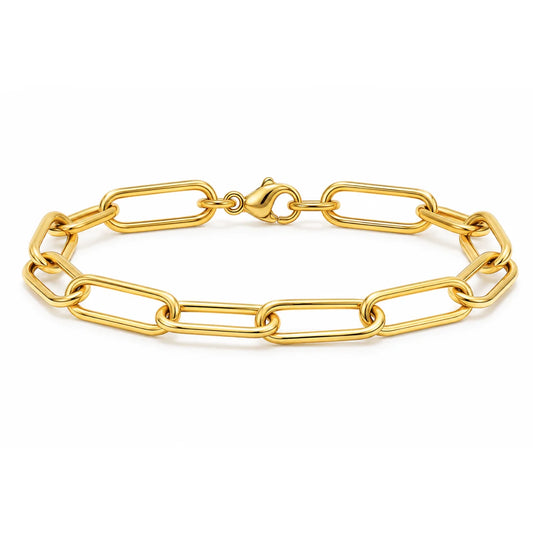 Ellie Vail Waterproof Gold-Plated Stainless-Steel Carla Paper Clip Bracelet