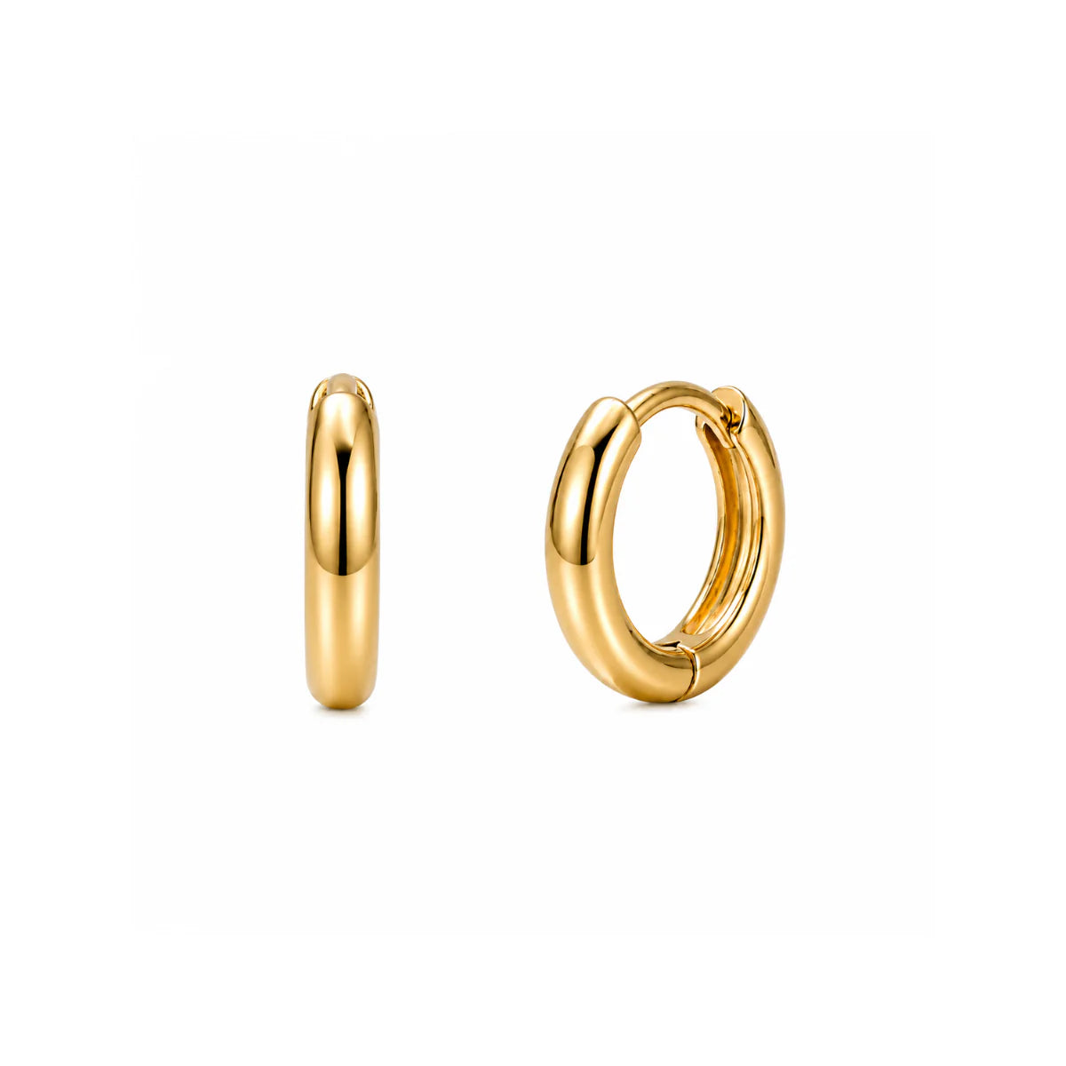 481 Ellie Vail Waterproof Gold-Plated Stainless-Steel Erin Huggie Hoop Earring