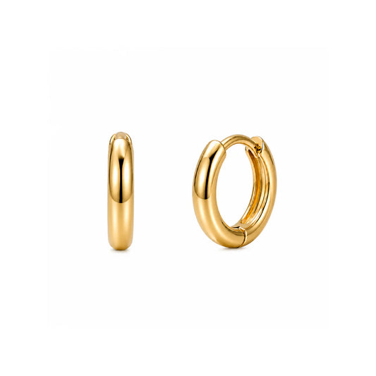 481 Ellie Vail Waterproof Gold-Plated Stainless-Steel Erin Huggie Hoop Earring