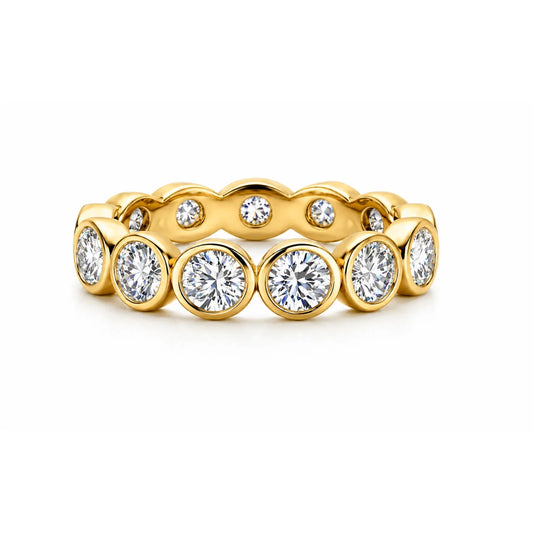 021 Ellie Vail Waterproof Gold-Plated Stainless-Steel Maude Bezel Eternity Ring
