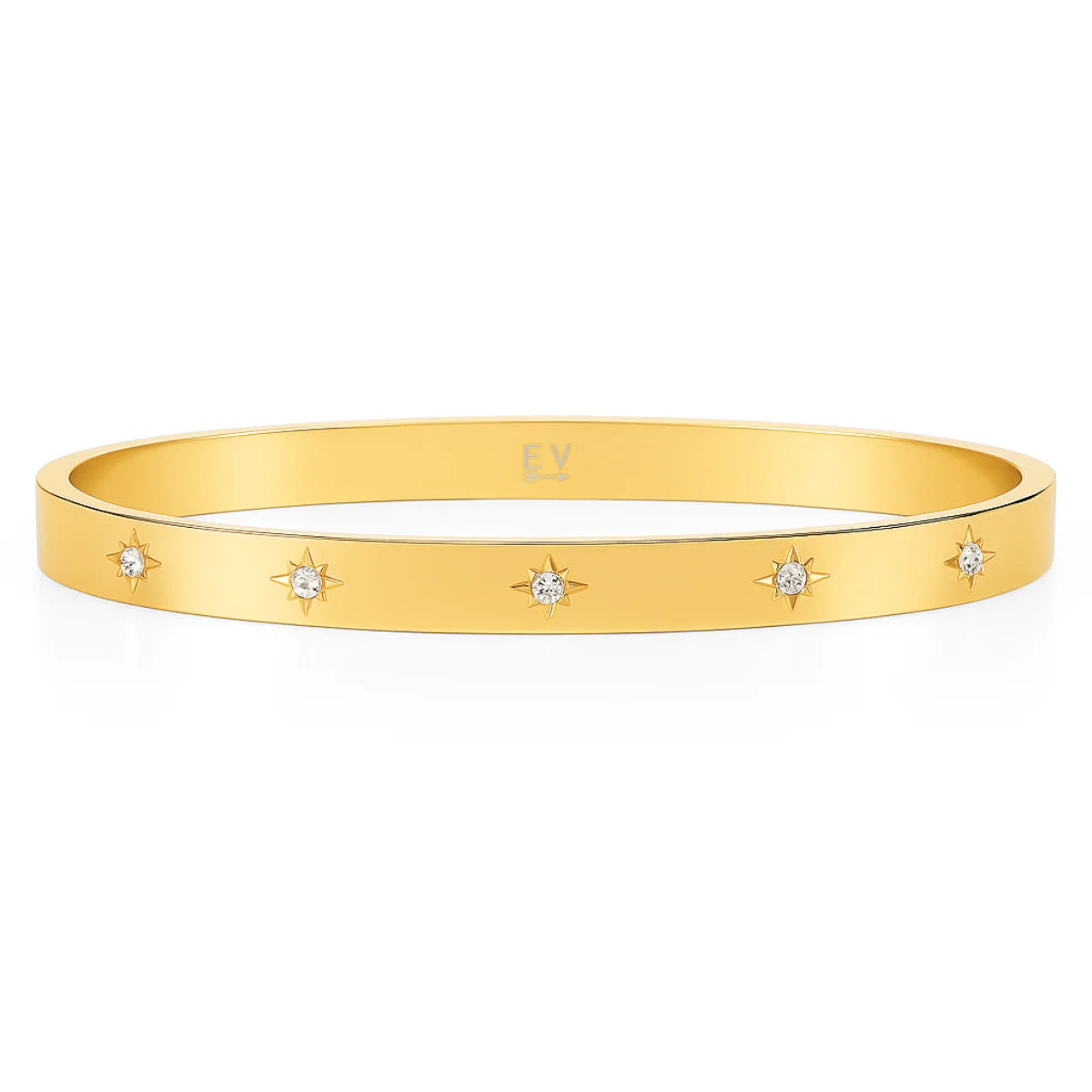 135 Ellie Vail Waterproof Gold-Plated Stainless-Steel Coda North Star Bangle Bracelet