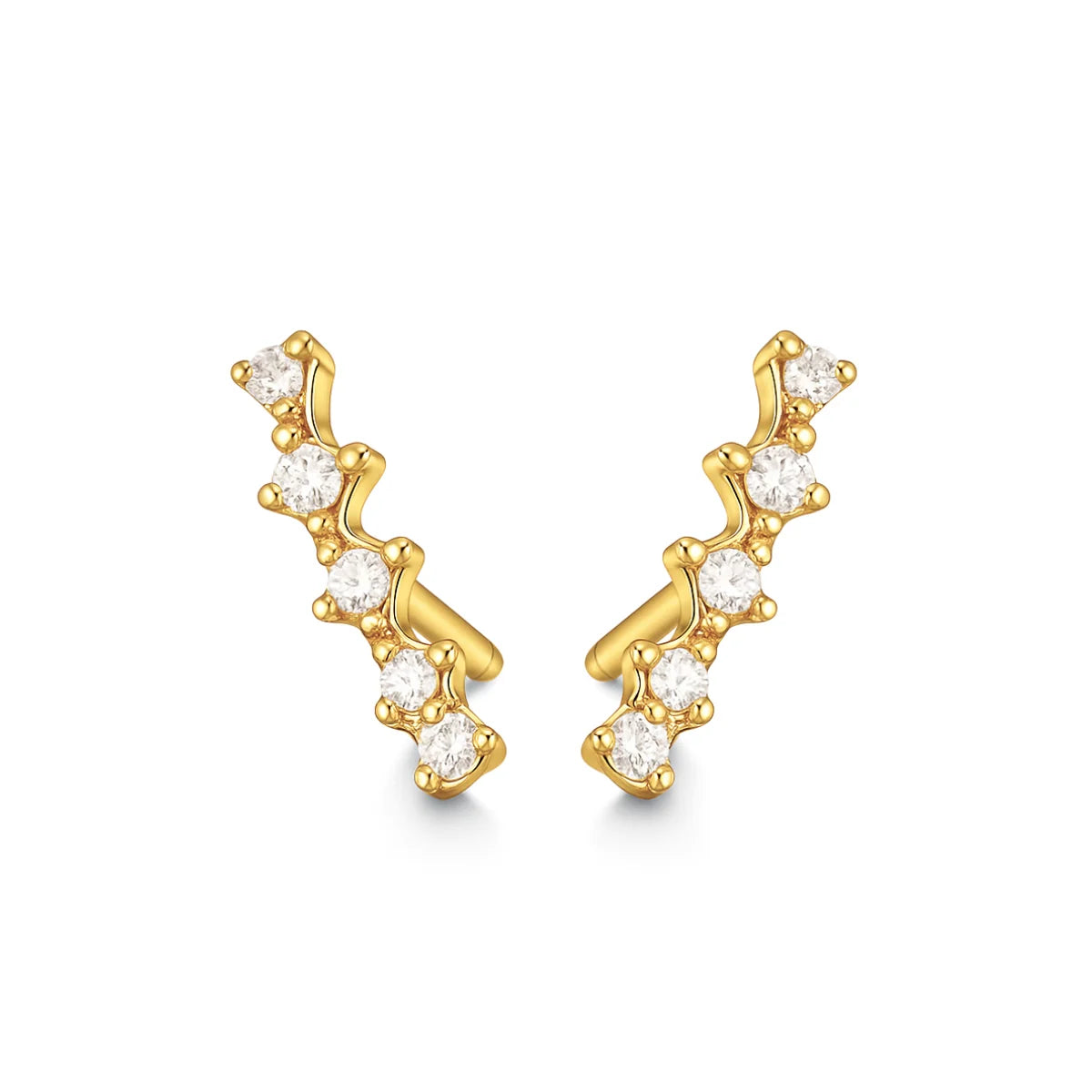 146 Ellie Vail Waterproof Gold-Plated Stainless-Steel Lolita Climber Stud Earring
