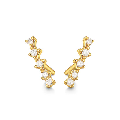 146 Ellie Vail Waterproof Gold-Plated Stainless-Steel Lolita Climber Stud Earring