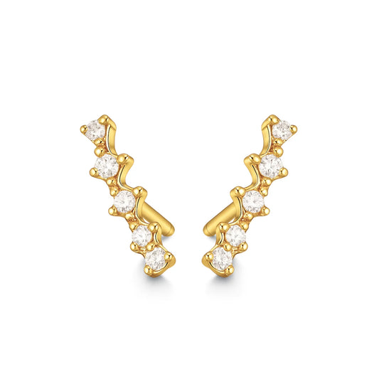 146 Ellie Vail Waterproof Gold-Plated Stainless-Steel Lolita Climber Stud Earring