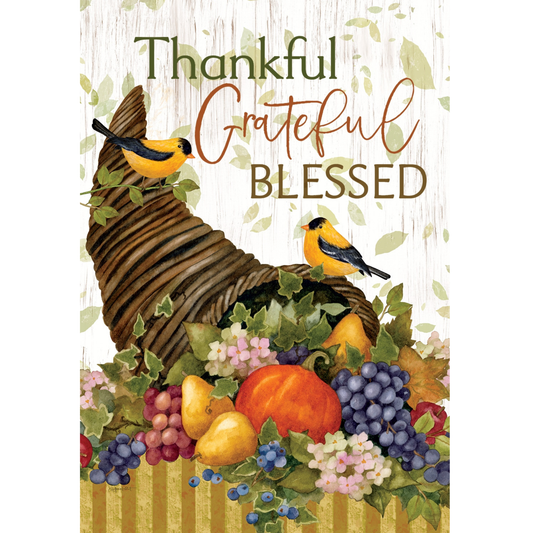 Thankful Cornucopia House Flag