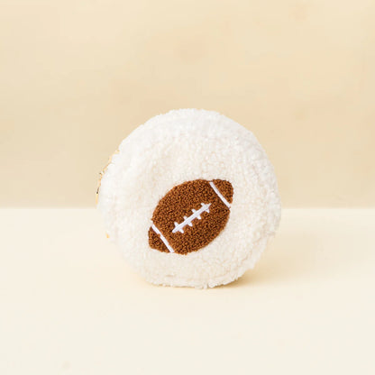 WSDEGY-TEDPCHCR-FB The Darling Effect Circle Teddy Pouch - Football
