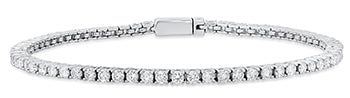 XBR-222-SS Ladies Sterling Silver 2 Ct. TW LAB DIAMOND Tennis Bracelet