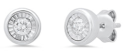 XE-1091-SS Ladies Sterling Silver 1/4 Ct. TW Lab Diamond Earrings