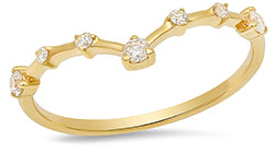 XL-1028 Ladies 10KT Gold .16 Ct. TW Diamond V Band 0