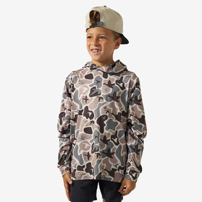 Y-PH-MMAYC Burlebo Youth Performance Hoodie Mallard Mayhem Camo 0