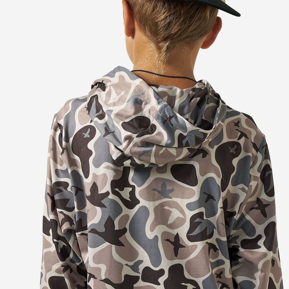 Y-PH-MMAYC Burlebo Youth Performance Hoodie Mallard Mayhem Camo 0