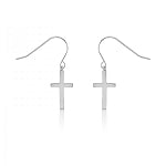 Small Cross Earrings - Sterling Silver