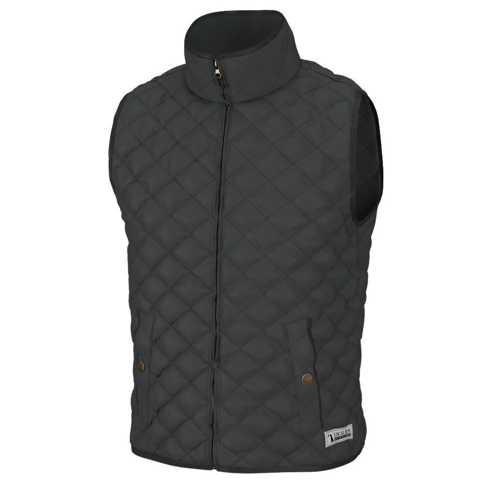 Local Boy Brick Quilted Vest - Charcoal