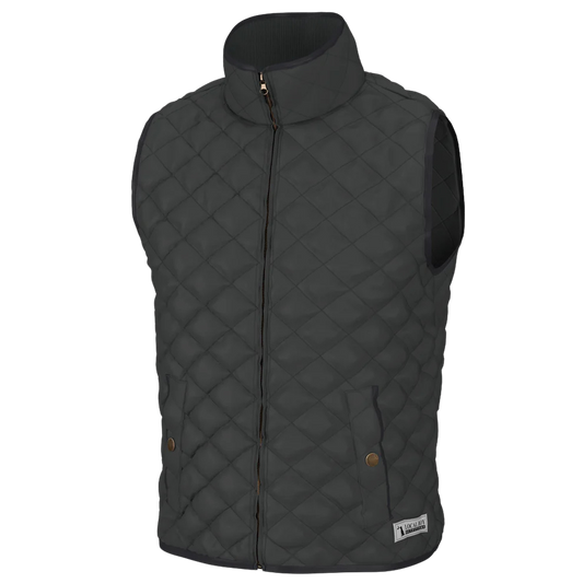 Local Boy Brick Quilted Vest - Charcoal