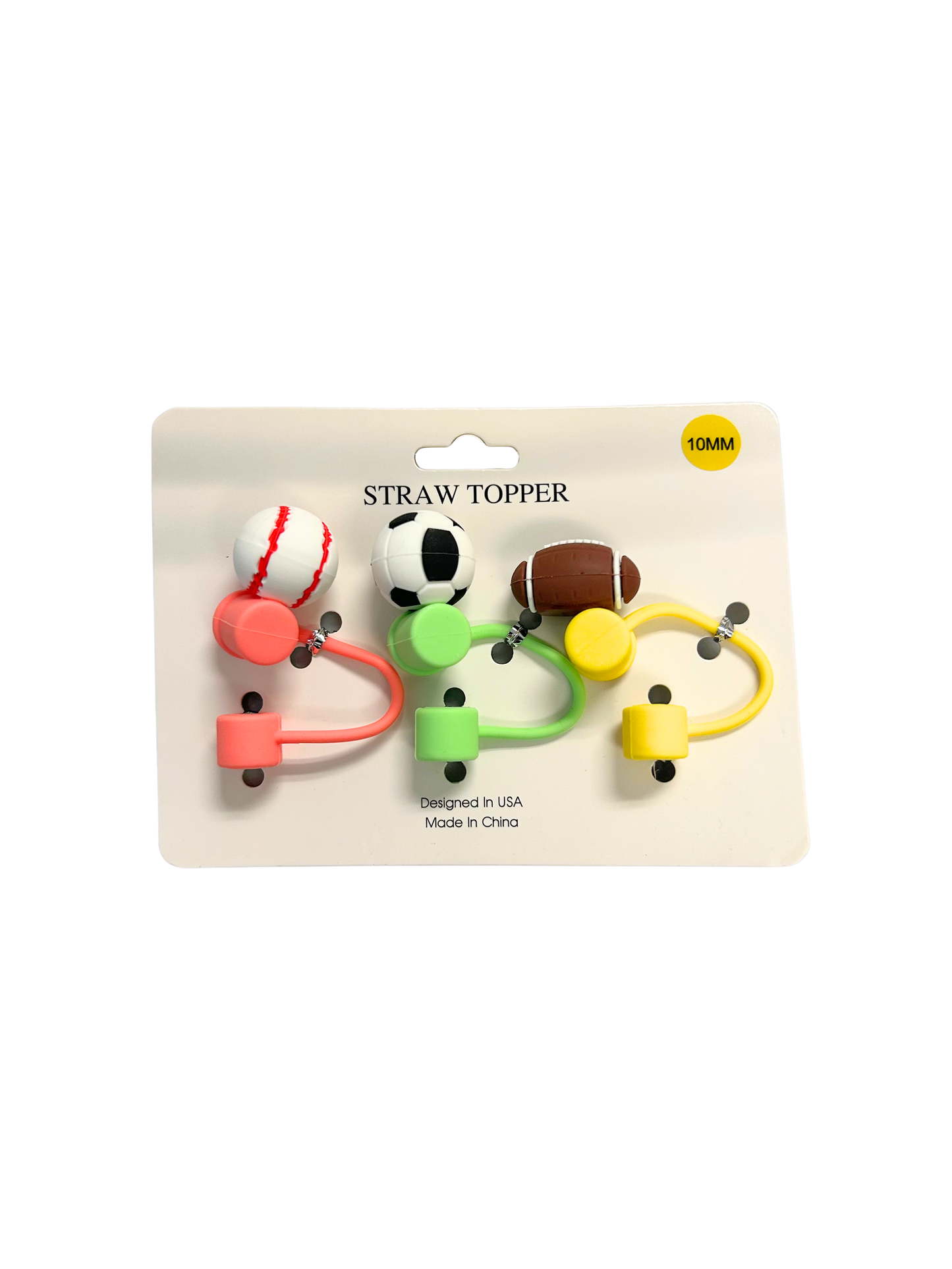 ST1001BALL Straw Sports Straw Topper - 8mm