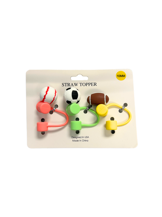ST1001BALL Straw Sports Straw Topper - 8mm