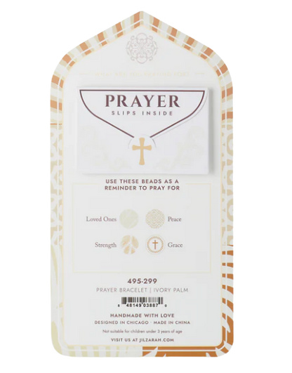 Jilzarah Ivory Palm Prayer Bracelet