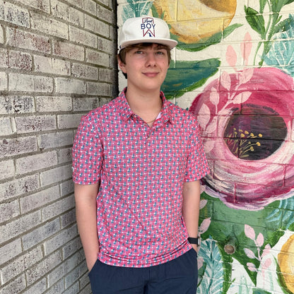 Burlebo Performance Polo - American Flag Print