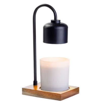 ALBLW Candle Warmers Arched Candle Warmer Lamp Black & Wood 0