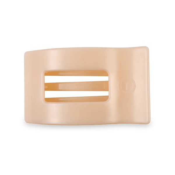 TT-FCM03-228 Almond Beige Medium Flat Rectangle Hair Clip