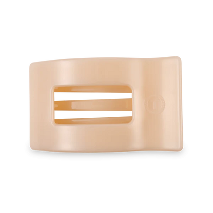 TT-FCM03-228 Almond Beige Medium Flat Rectangle Hair Clip
