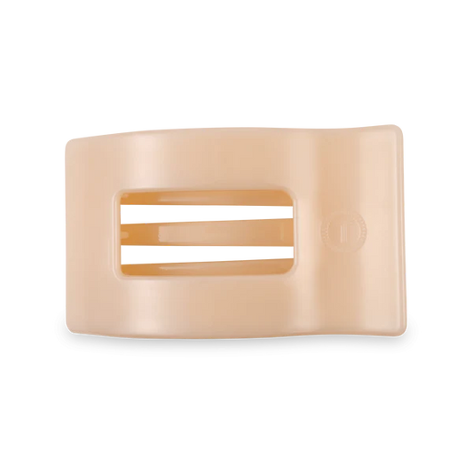 TT-FCM03-228 Almond Beige Medium Flat Rectangle Hair Clip