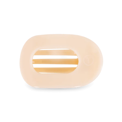 TT-FCM01-003 Teleties Almond Beige Medium Flat Round Hair Clip