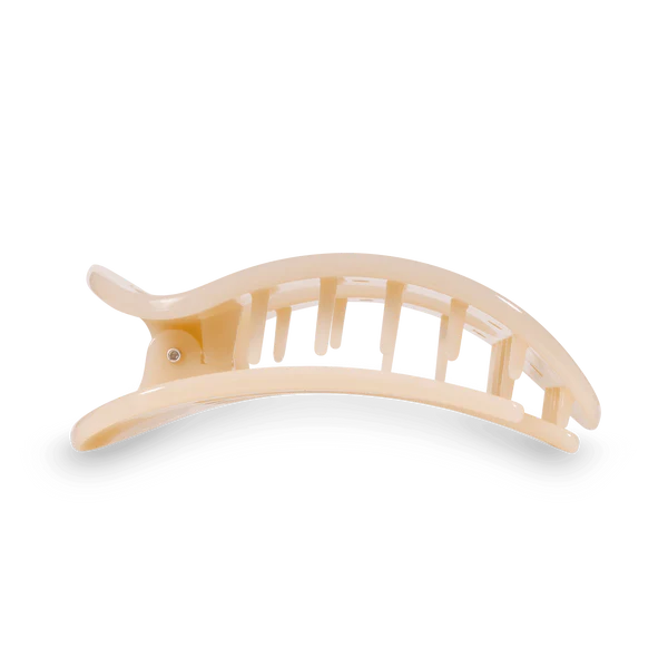 TT-FCM01-003 Teleties Almond Beige Medium Flat Round Hair Clip