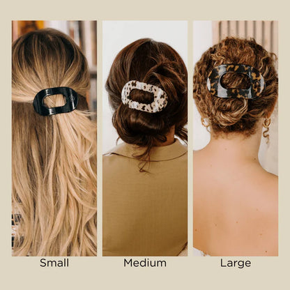 TT-FCM01-003 Teleties Almond Beige Medium Flat Round Hair Clip