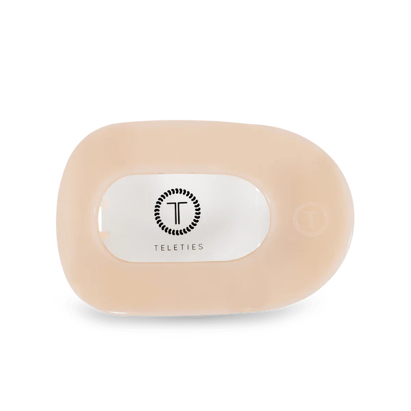 TT-FCM01-003 Teleties Almond Beige Medium Flat Round Hair Clip