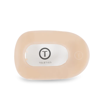 TT-FCM01-003 Teleties Almond Beige Medium Flat Round Hair Clip