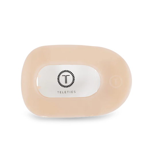 TT-FCM01-003 Teleties Almond Beige Medium Flat Round Hair Clip