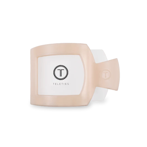 TT-FCS02-003 Teleties Almond Beige Small Flat Square Hair Clip
