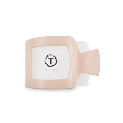 TT-FCS02-003 Teleties Almond Beige Small Flat Square Hair Clip
