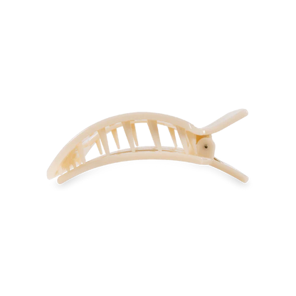 TT-FCS02-003 Teleties Almond Beige Small Flat Square Hair Clip