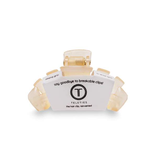 TT-CT01-003 Teleties Classic Almond Beige Tiny Claw Clip