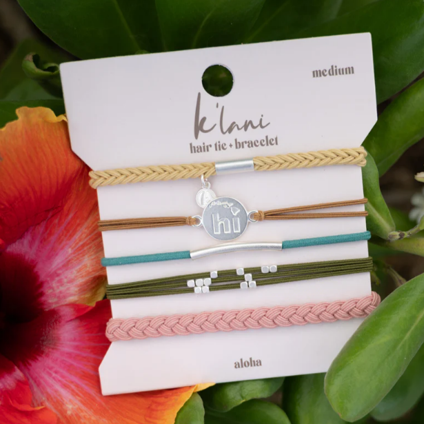 K'Lani Aloha Hair Tie Bracelet Pack - Large