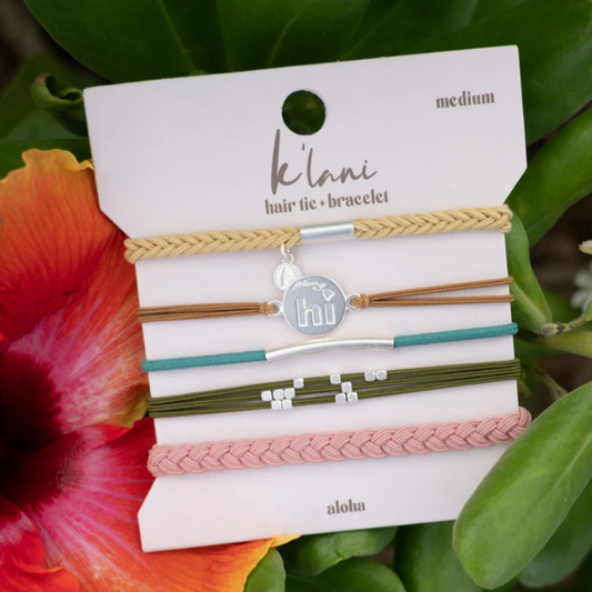 K'Lani Aloha Hair Tie Bracelet Pack - Large