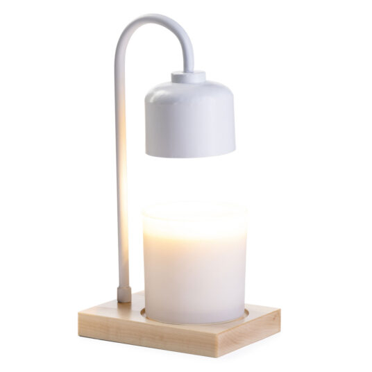 ALWHW Candle Warmers Arched Candle Warmer Lamp White & Wood 0