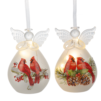 ARDX1552 Ganz LED Cardinal Angel Ornaments 4.75" 0