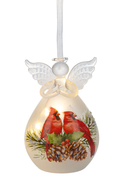 ARDX1552 Ganz LED Cardinal Angel Ornaments 4.75" 0