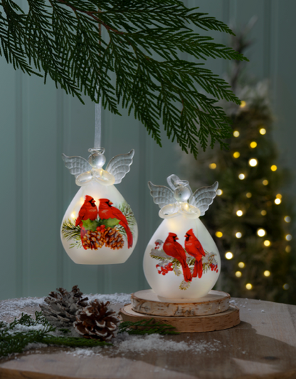ARDX1552 Ganz LED Cardinal Angel Ornaments 4.75" 0
